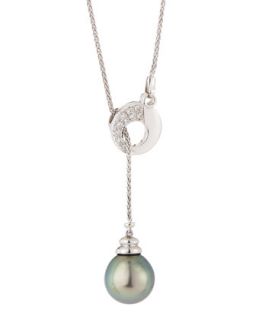 Tahitian Pearl Pull Through Pendant Necklace