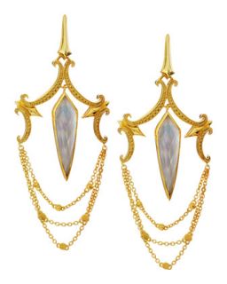 Large Crystal Haze Chandelier Earrings