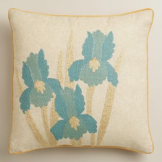 Blue Iris Throw Pillow   World Market