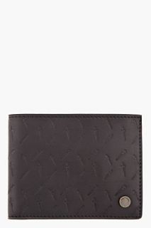 Rag And Bone Black Leather Dagger_patterned Bifold Wallet