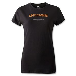 Cote DIvoire FIFA Beach World Cup 2013 Womens T Shirt (Black)
