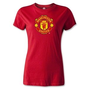 hidden Manchester United Womens T Shirt (Red)
