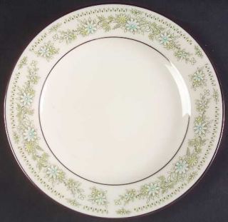 Noritake Lexine Bread & Butter Plate, Fine China Dinnerware   Blue & Green Flowe