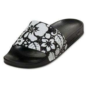 adidas adilette Hawaii Sandal (Black/White/Black)
