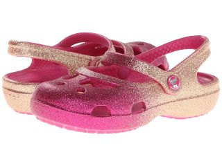 Crocs Kids Shayna Hi Glitter Ombre Girls Shoes (Red)