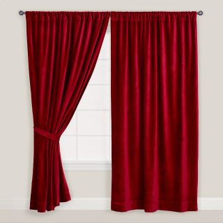 Red Velvet Curtain   World Market