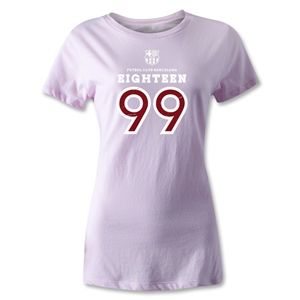hidden Barcelona 1899 Womens Distressed T Shirt (Pink)