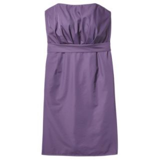 TEVOLIO Womens Plus Size Taffeta Strapless Dress   Plum Spice   16W