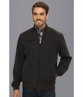 Roper Wool Jacket w/ Rib Knit Zipper Front Mens Coat (Gray)