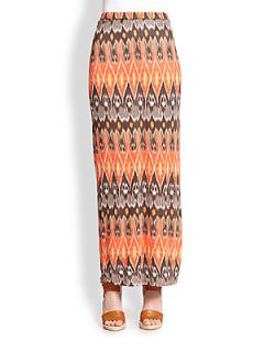 Joie Loni Printted Jersey Maxi Skirt   Mayan Red