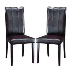 Eugene Dark Brown Modern Dining Chairs (set Of 2)