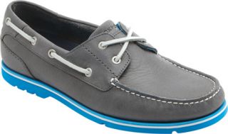 Mens Rockport Summer Tour 2 Eye Boat   Dark Grey Leather Lace Up Shoes