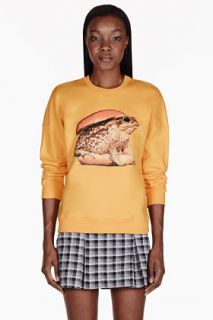 Msgm Yellow Frog Burger Toilet Paper Edition Sweater