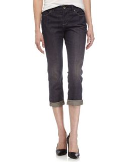 Brooklyn Roll Up Cropped Jeans, Bowery Wash
