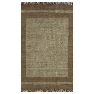 Hand woven Border Natural/ Bleached Jut Rug (8 X 106) (BeigePattern borderMeasures 0.75 inch thickTip We recommend the use of a non skid pad to keep the rug in place on smooth surfaces.All rug sizes are approximate. Due to the difference of monitor colo