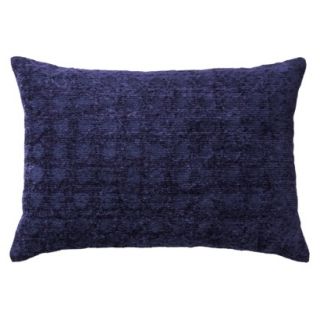 Threshold Cane Chenille Oblong Toss Pillow   Blue