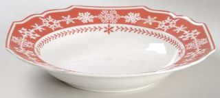 Villeroy & Boch My Winter Forest Rim Soup Bowl, Fine China Dinnerware   Red & Wh