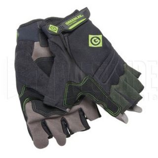 Greenlee 0676510L Tradesman Fingerless Gloves, Large Black