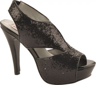 Womens Dyeables Kat   Black Glitter Heels