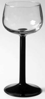 Cristal DArques Durand Domino/Signature Black Rhine Wine   Plain Bowl, Smooth