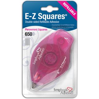 EZ Squares Refillable Dispenser W/permanent Adhesive 650/pkg permanent