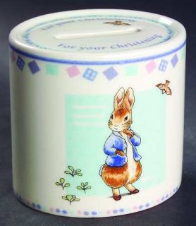Wedgwood Peter Rabbit Christening Money Box, Fine China Dinnerware   Rabbits On