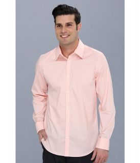 Calvin Klein L/S Non Iron Mini Stripe Poplin Shirt Mens Long Sleeve Button Up (Pink)