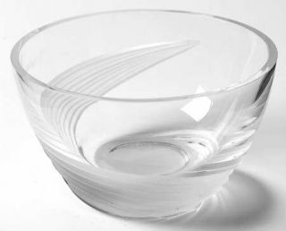 Lenox Windswept Clear 5 Round Bowl   Clear, Frosted Swirl, Statuesque