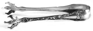 Gorham Poppy (Sterling, 1902, No Monograms) Large Sugar Tongs   Sterling, 1902,