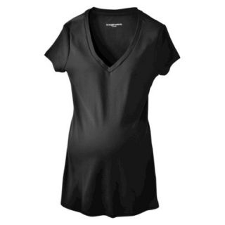 Liz Lange for Target Maternity Short Sleeve V Neck Basic Tee   Black XXL