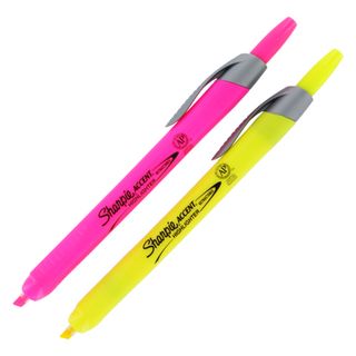 Sharpie Accent Pink/ Yellow Chisel Tip Highlighters (pack Of 6) (Pink, yellowQuantity 6Pocket ClipRetractableMaterials PlasticDimensions 5.5 inchesModel 28152 3 )