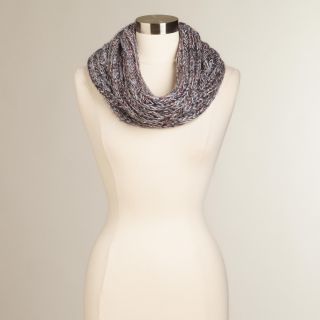 Gray Sequined Funnel Scarf   World Market