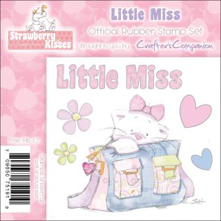 Crafters Companion Strawberry Kisses Little Miss EZmount Cling Stamp Set