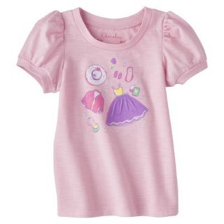 Cherokee Infant Toddler Girls Short Sleeve Tee   Fun Pink 4T