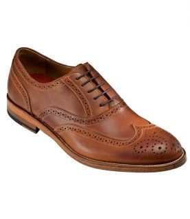 Clayton Medallion Wing Tip Shoe by Johnston and Murphy Mens Shoes
