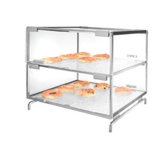 Cal Mil 2 Tier Gourmet Pastry Case   Clear, Platinum