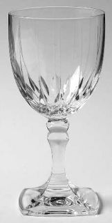 Cristal DArques Durand Argeles Wine Glass   Biarritz,Thin Vertical Cuts, Square