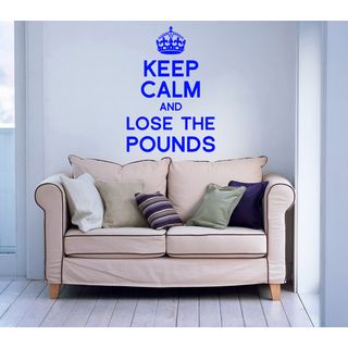 Keep Calm And Lose The Pounds Vinyl Wall Decal (Glossy blackEasy to applyDimensions 25 inches wide x 35 inches long )