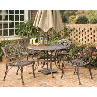 Home Styles Biscayne 48 in. Bronze Patio Dining Set   Seats 4   5555 328