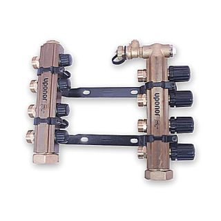 Uponor Wirsbo A2660401 TruFLOW Jr. Manifold Assembly with B amp; I Valves Radiant Heating amp; Cooling, 4Loop