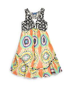 Truly Me Girls Geometric Dress   Color