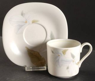 Mikasa Perfect Pair Flat Cup & Saucer Set, Fine China Dinnerware   Natural Beaut