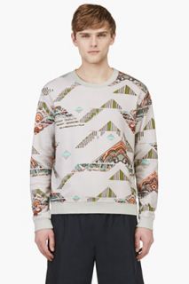 Msgm Grey Rococo Collage Print Sweatshirt