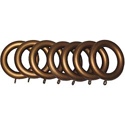 Historical Gold 1 3/8 inch Wood Drapery Rings (set Of 7)