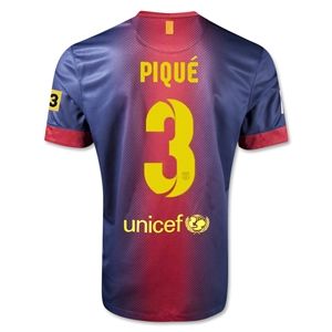 Nike Barcelona 12/13 Gerard Pique Home Soccer Jersey