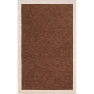 Contemporary Angelohome Loomed Brown Madison Square Wool Rug (33 X 53)