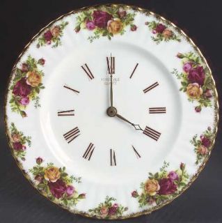 Royal Albert Old Country Roses Clock Plate, Fine China Dinnerware   Montrose Sha