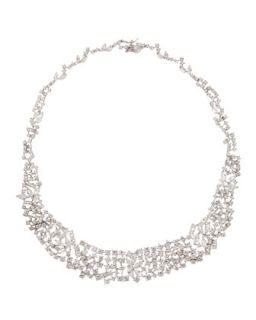 Mini Mosaic Cubic Zirconia Collar Necklace, Clear