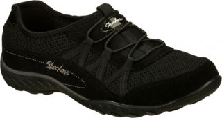 Womens Skechers Relaxed Fit Breathe Easy Relaxation   Black Casual Shoes