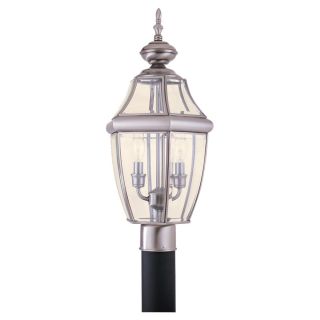 Sea Gull Lighting Lancaster 2 light Antique Brushed Nickel Outdoor Post Lantern